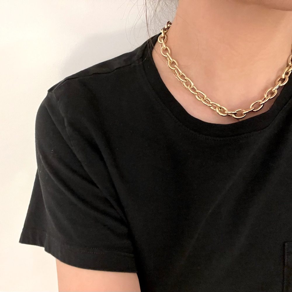 Oak and Fort Bold Chain necklace AND bracelet gold colour